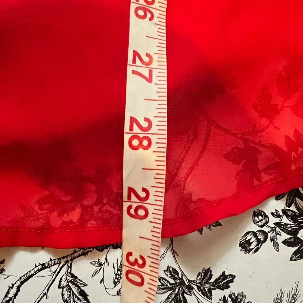 Free People The Best of Both Worlds Women's Red Blouse - size L - Picture 8 of 12